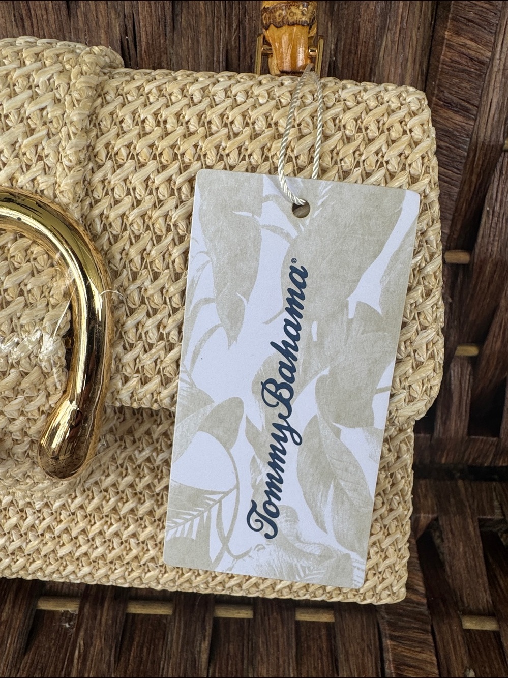 Tommy Bahama Natural Woven Straw/Raffia Handbag - Picture 2 of 12